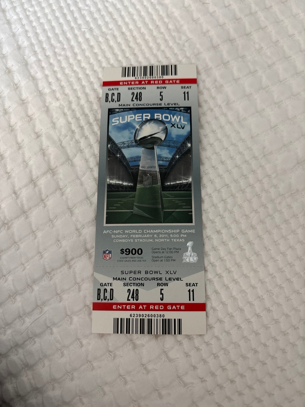 Super Bowl XLV Ticket
