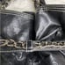 Large bebe hobo Moto Chain Biker heavy