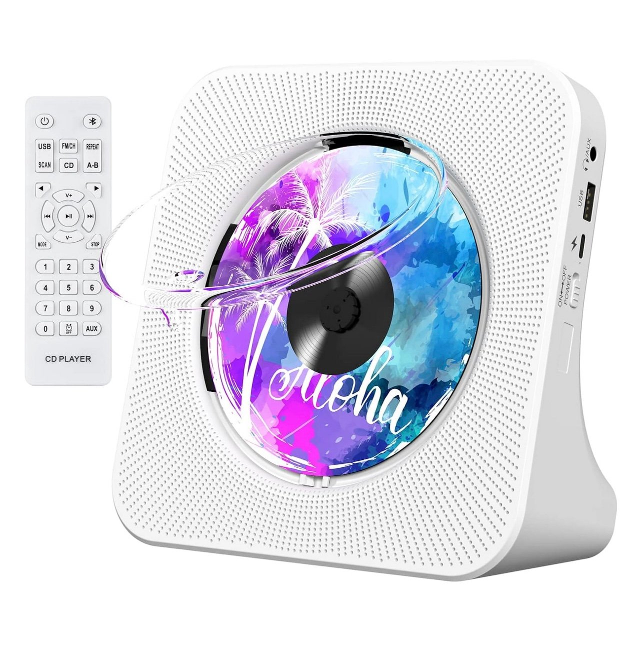 Portable CD Player with Bluetooth, Desktop CD Music Players for Home Buil