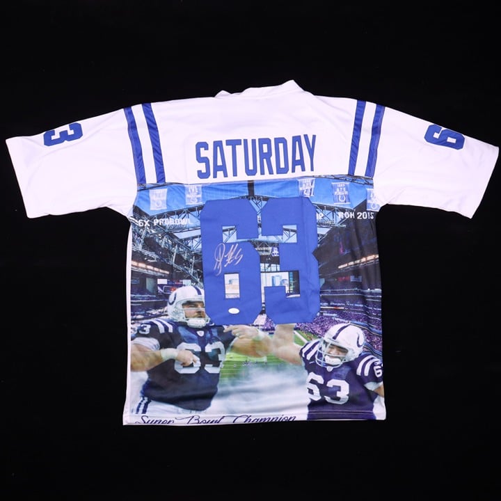 Jeff Saturday Signed Indianapolis Colts Jersey (JSA)