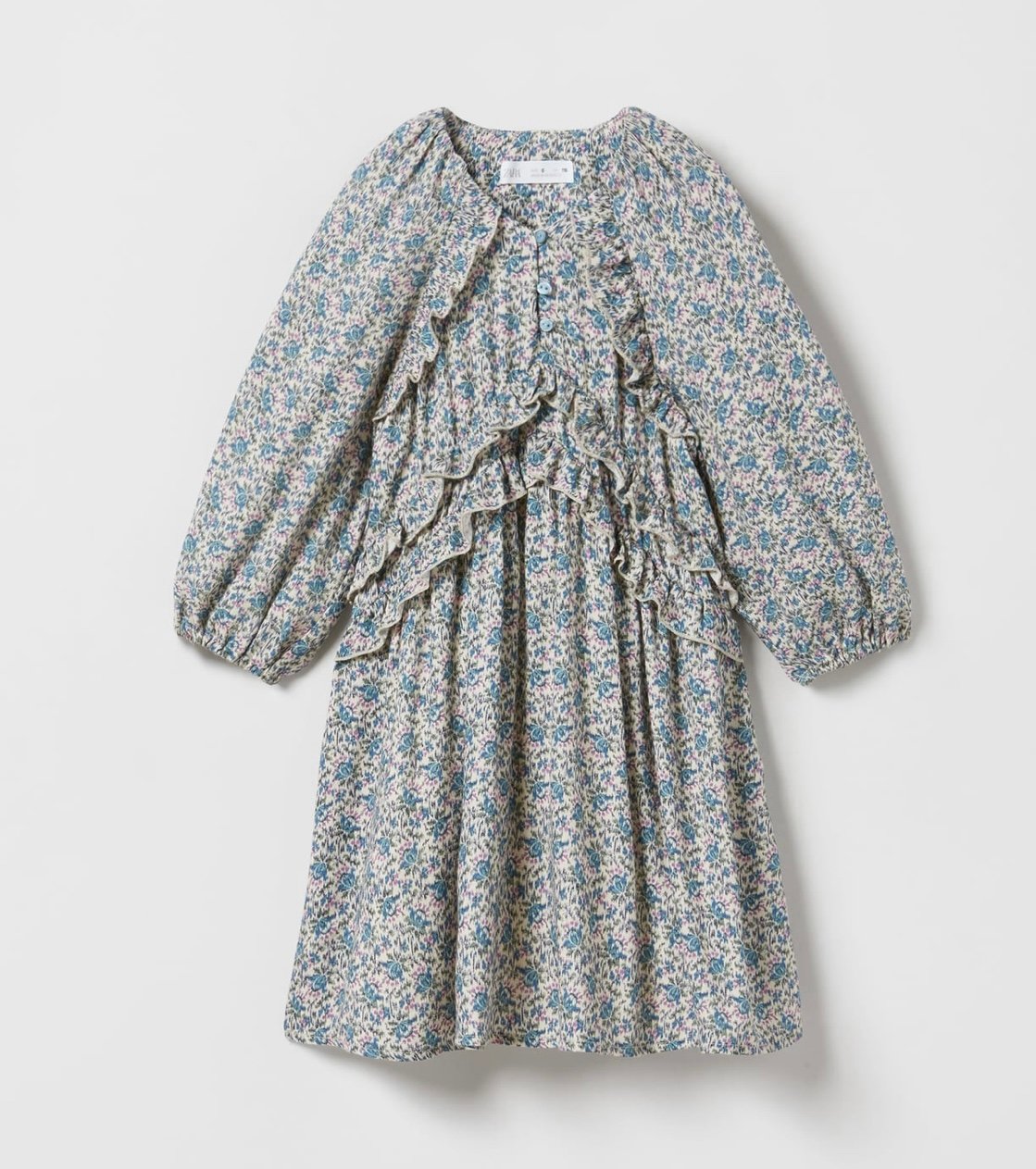 New Zara RUFFLED FLORAL DRESS