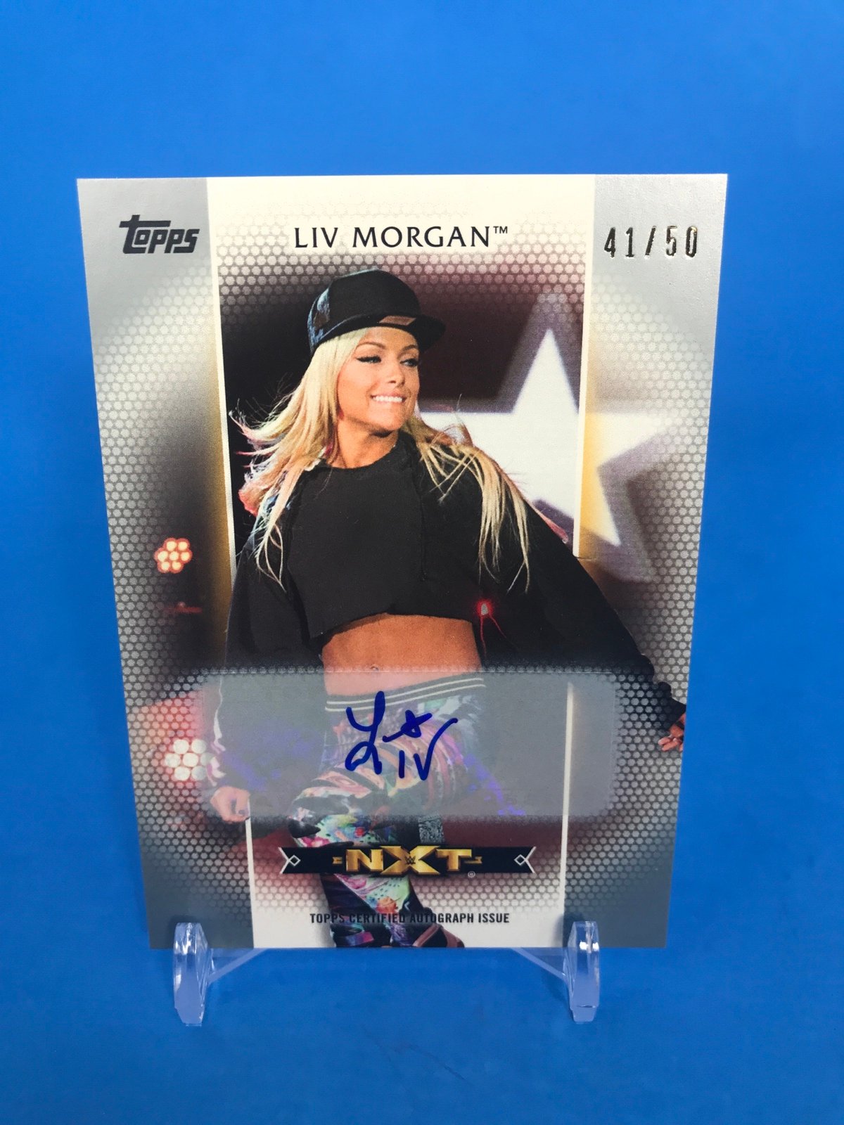 2017 Topps WWE Liv Morgan NXT Autographed #41/50