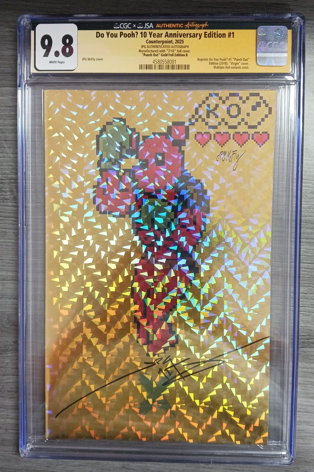 CGC 9.8 Do You Pooh? 10 Year Anniversary Edition #1 Punch Out Gold Foil EditionB