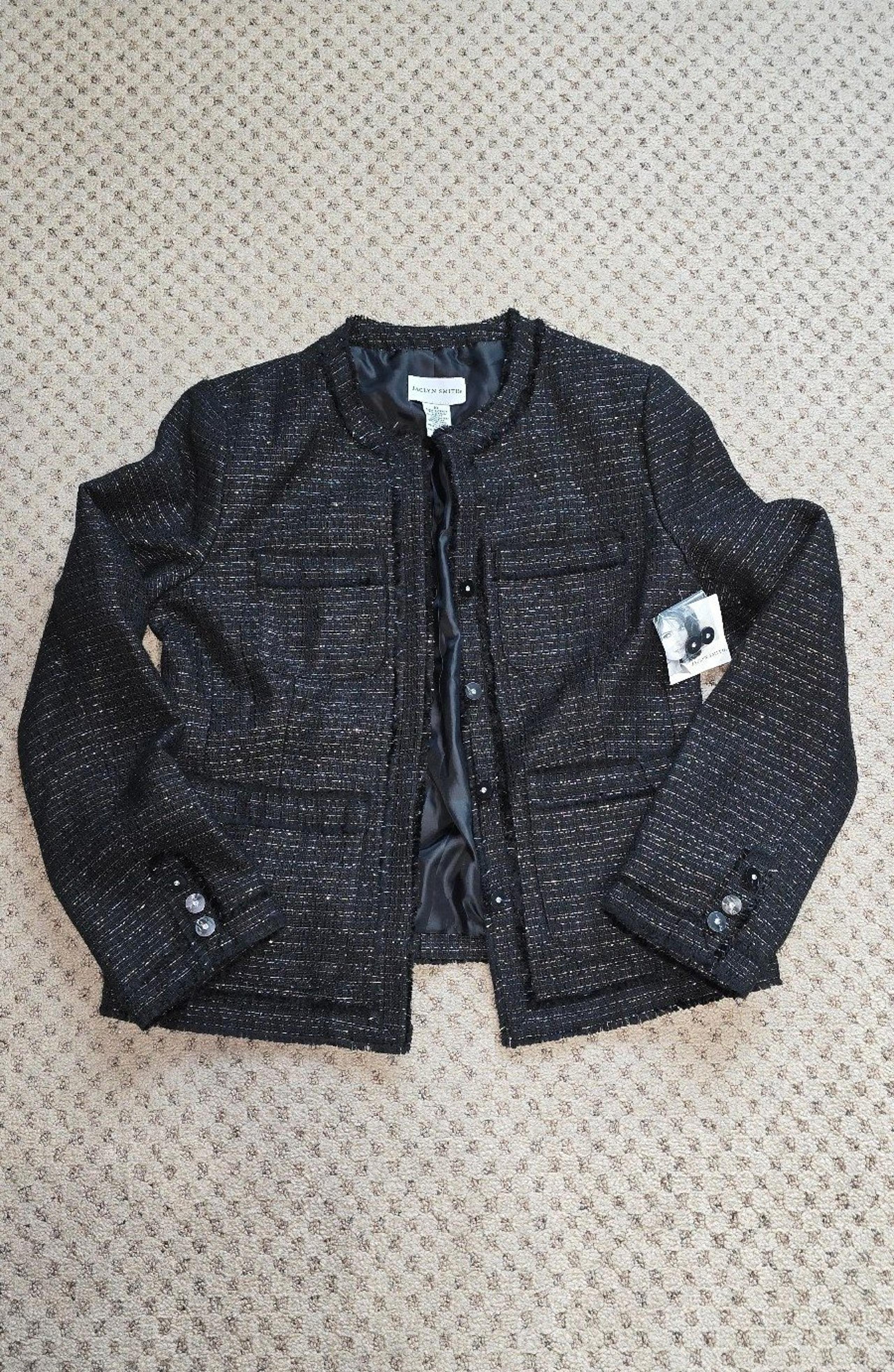 Jaclyn smith holiday tweed blazer