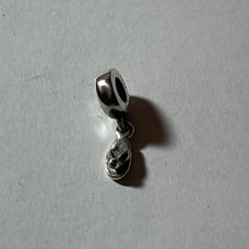 Authentic PANDORA Sterling Dark Pink CZ Flip Flop Dangle Charm Retired 925 ALE
