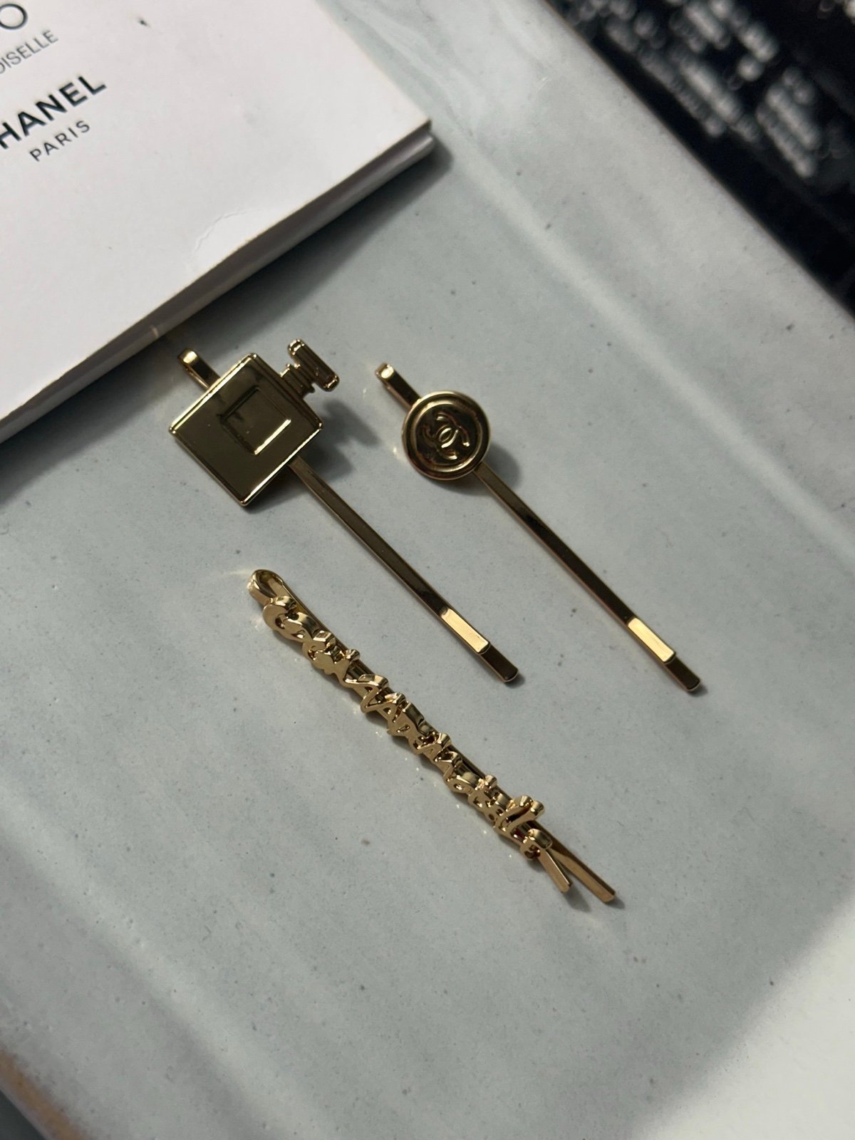Chanel hair pin , hair accessory COCO mademoiselle