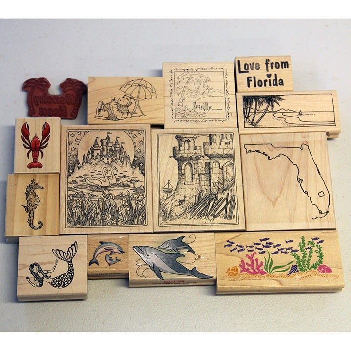 Stamps Lot - Florida, Castles, Mermaids, Dolphins
