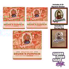 3 Dr Squatch DRUNK'N PUMPKIN Limited Edition Halloween Bars With Sticker & Bag!