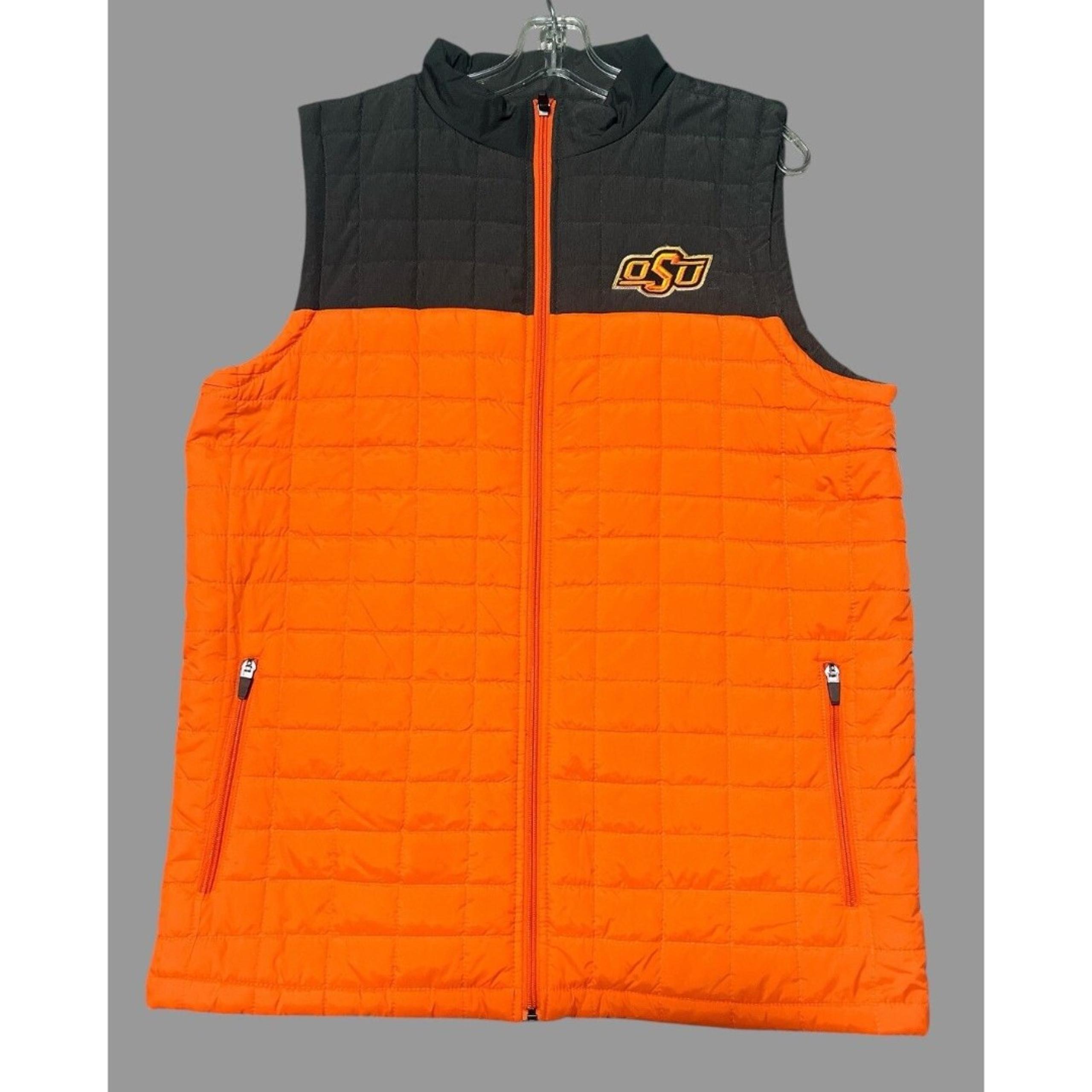 Colosseum Vest Men’s Size Large Black Orange OSU Ohio State University Full Zip