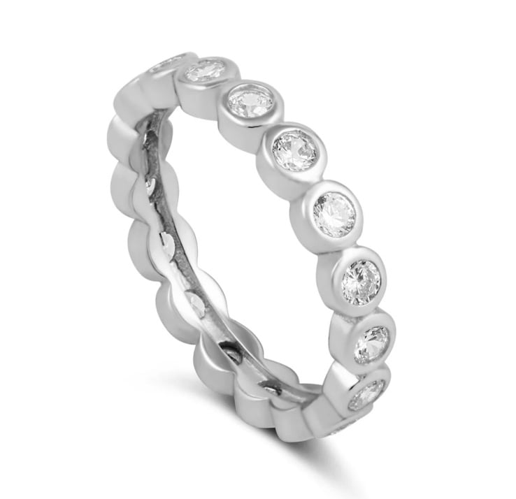 Set of 2 - Sahira Jewlery Celeste Stackable Eternity bands CZ - size 9