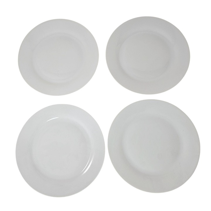 Set Of 4 Tabletops Gallery Umbria White Salad Plates Dishwasher Microwave Safe