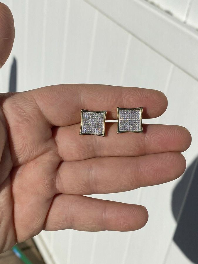 14k Gold 925 Silver Large Kite Earrings