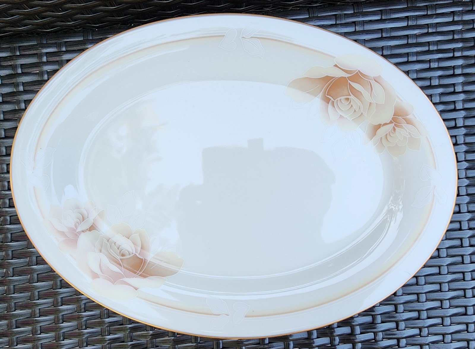 Vintage Noritake Devotion Ivory Fine China Serving Platter 7271.