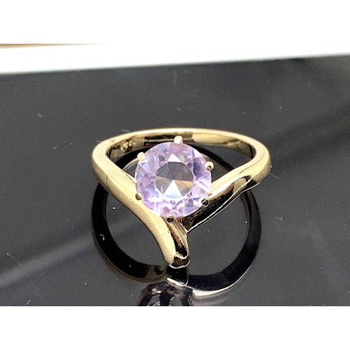 Purple Gemstone Cocktail Ring 14k Yellow Gold Women's Estate Jewelry Size 4.75
