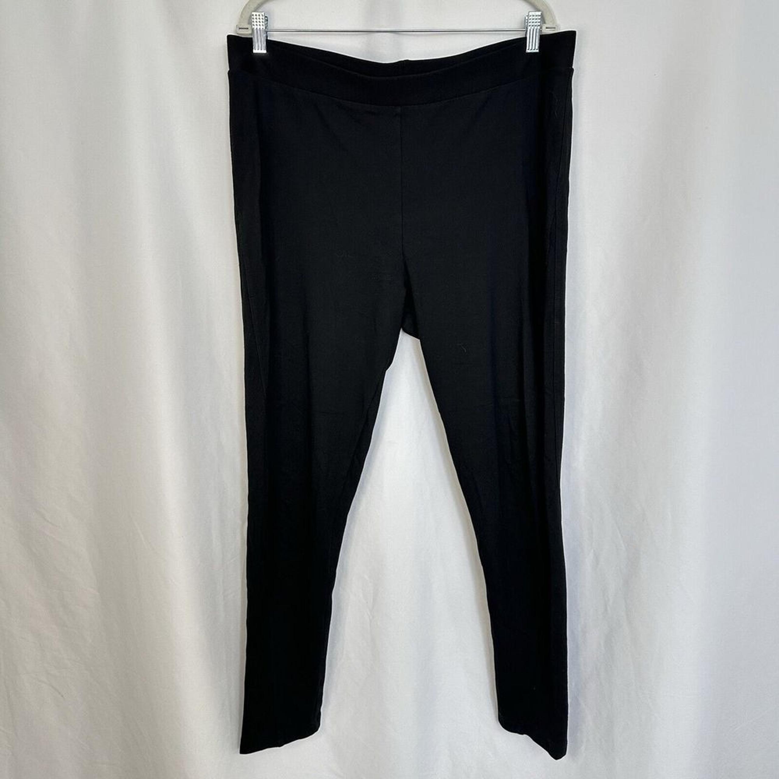 Pull On Pants Womens Size XL Black Stretch Elastic Waist Casual - Vince Camuto