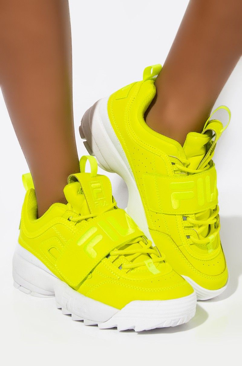 Yellow fila shoes womens Clearance