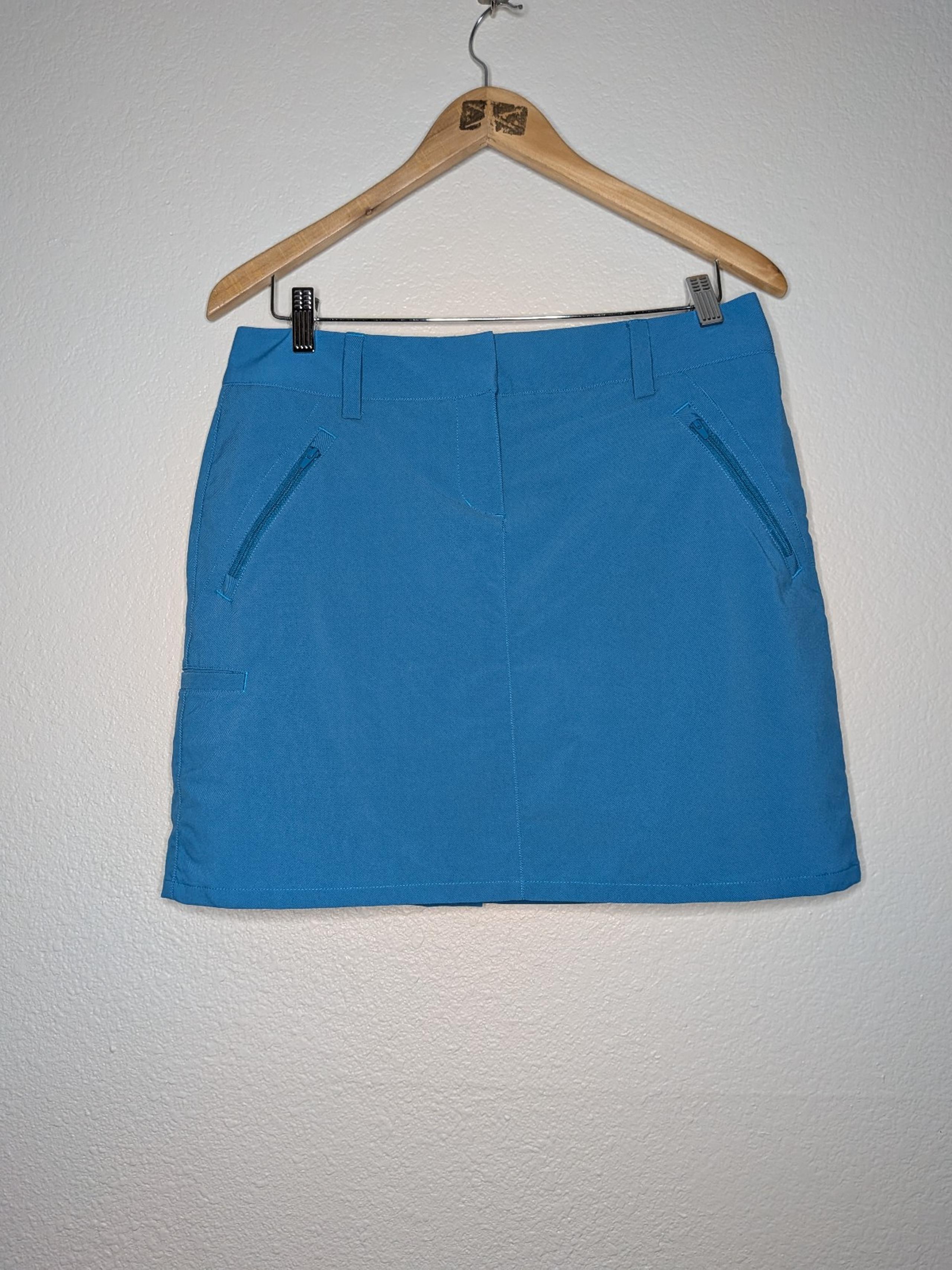 Womens Blue Workout Activewear Climacool Mini Skort 6 S - Adidas