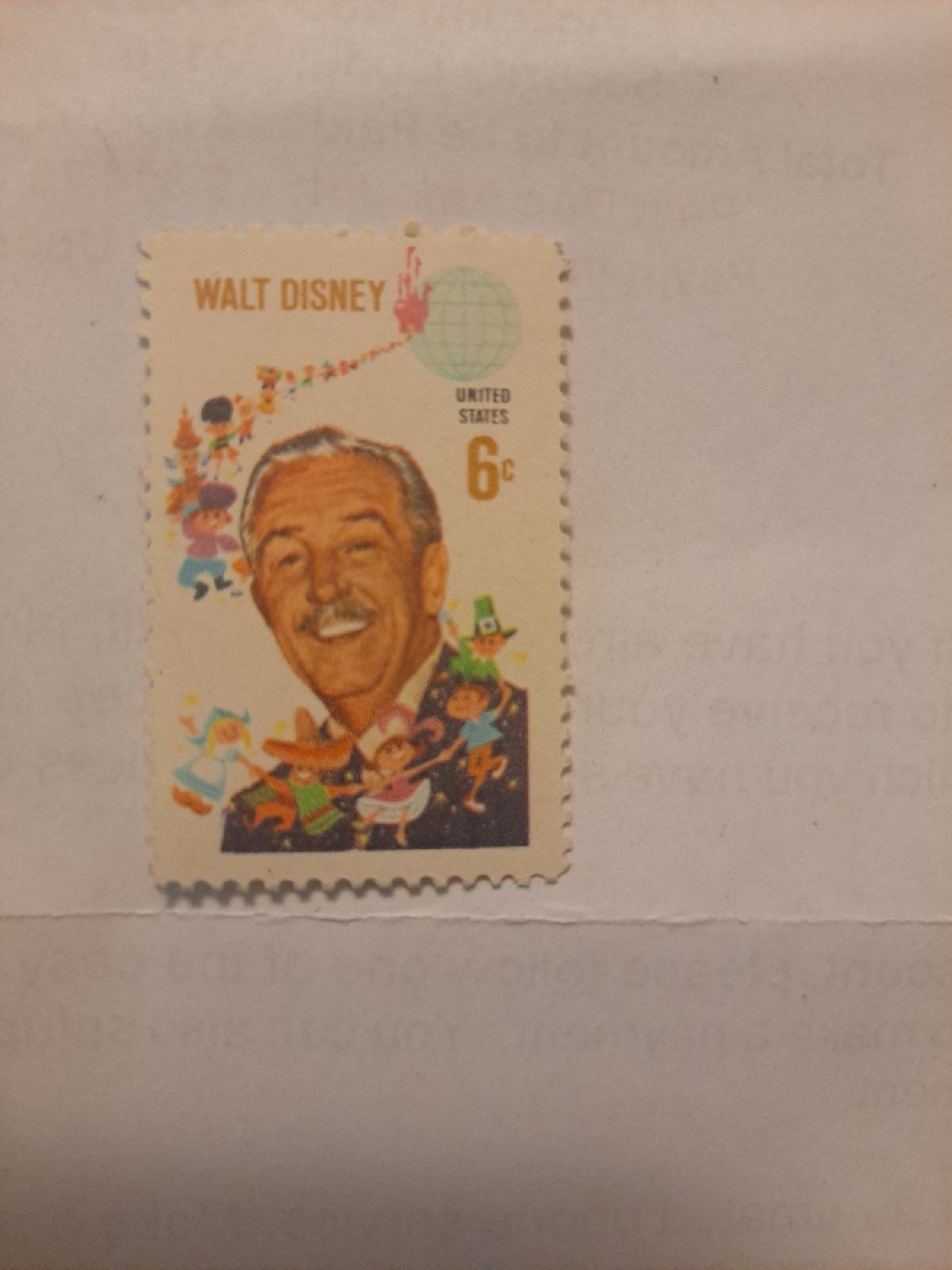Walt Disney 6 cents stamp