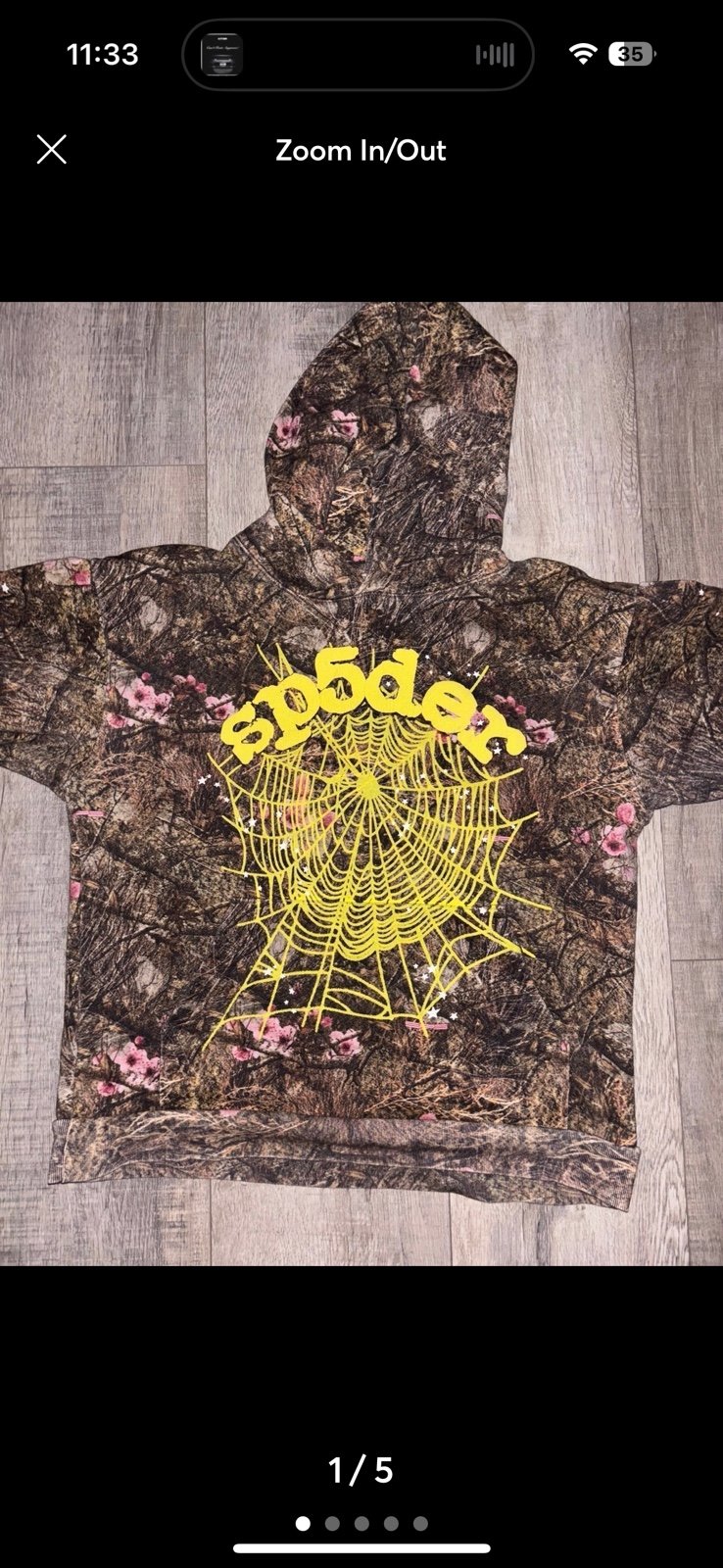 REÄL TREE OG WEB HOODIE M