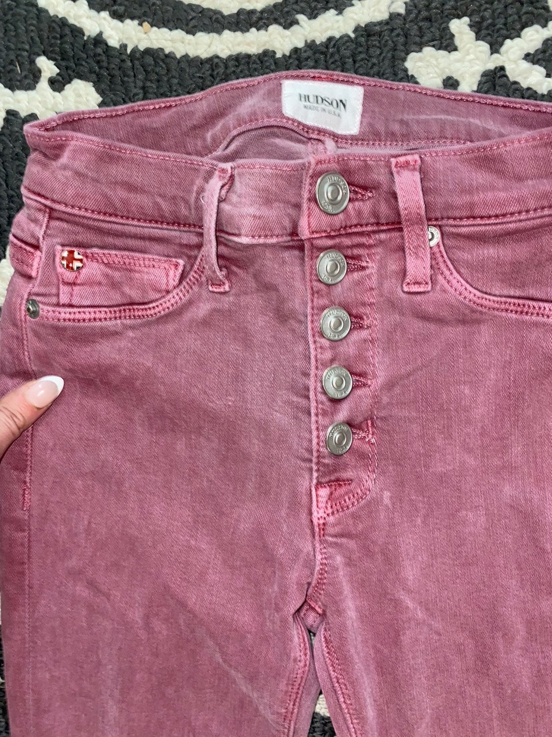 Hudson button front High Waist Jeans
