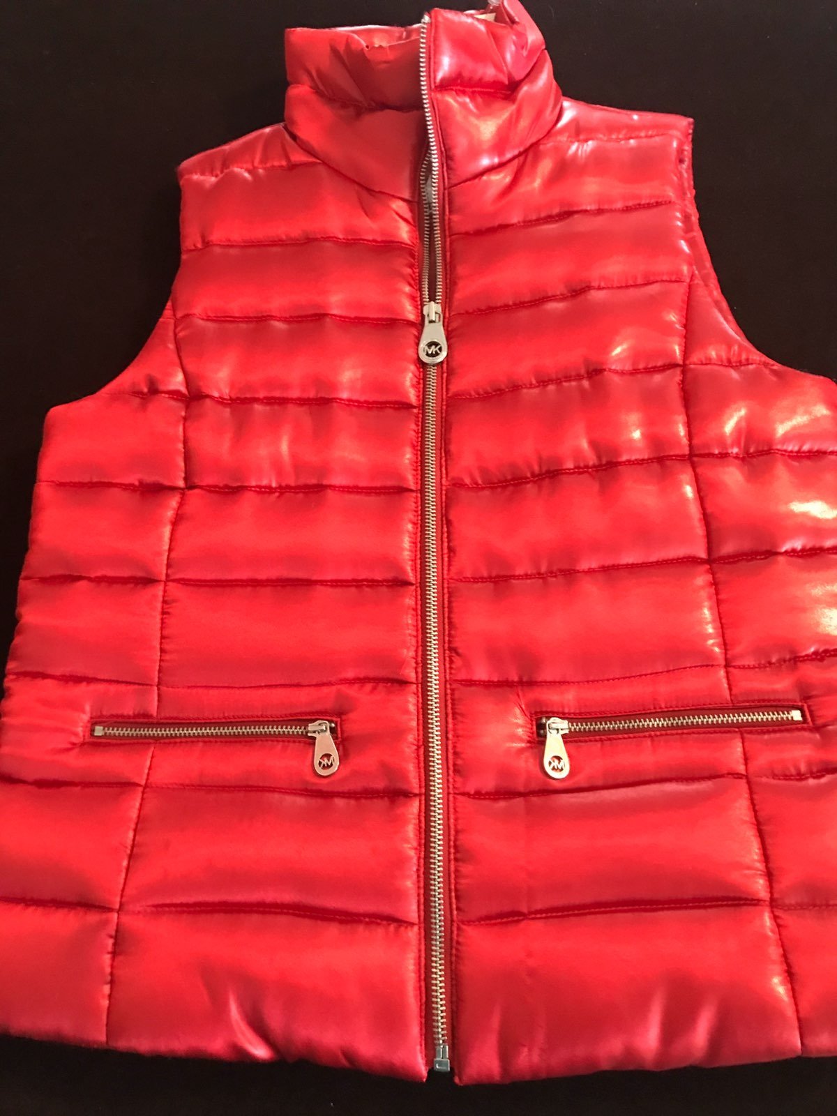 Michael Kors Puffer Vest, Lipstick Red,