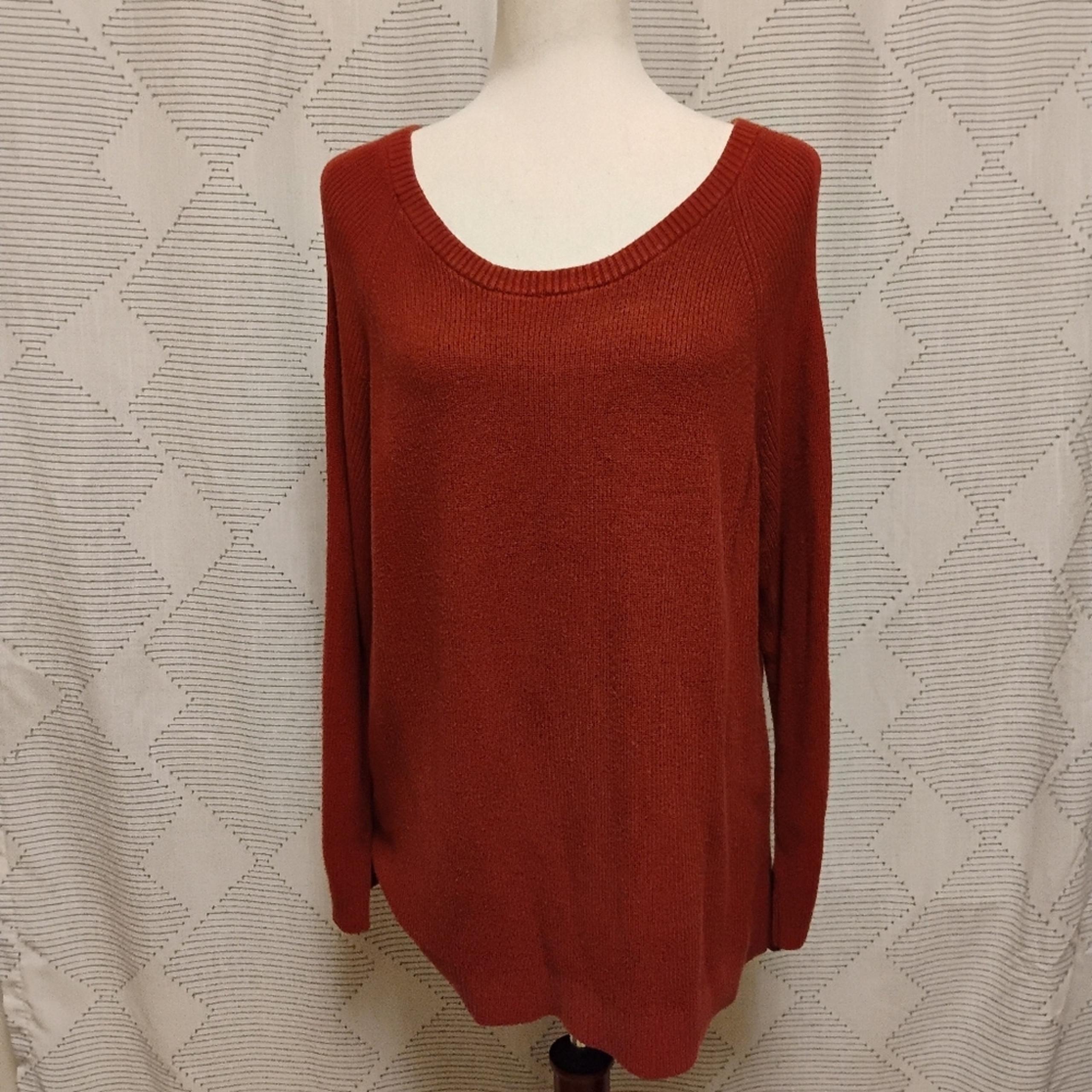 Torrid Women's Rust Sweater With Peekaboo Shoulders And Cutout Back Size 2