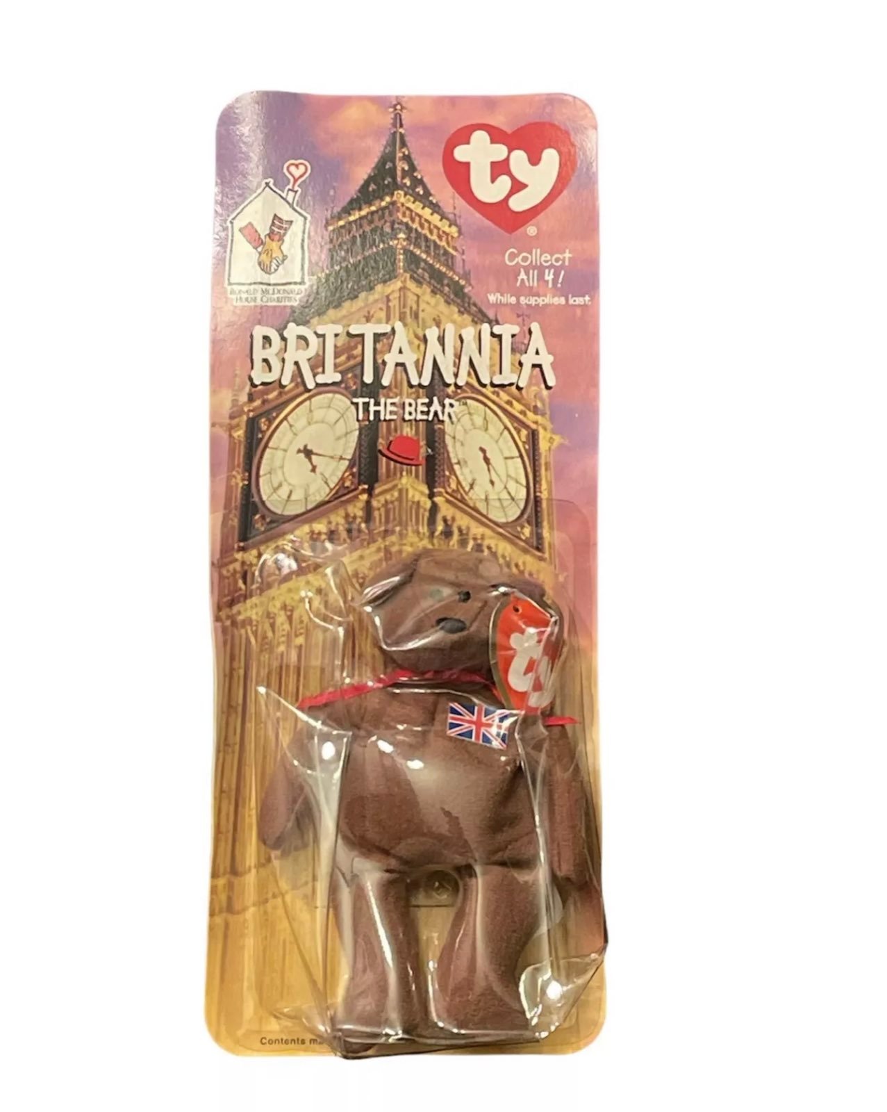 TY Beanie Baby Britannia The Bear Rare McDonald's International Collection