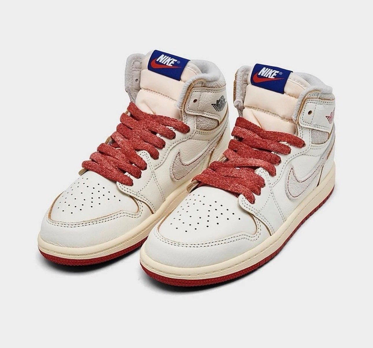 NIB Little Kid's Jordan 1 Retro High OG 1.5Y Sail/Cinnabar-Lght Bone FD2597 100