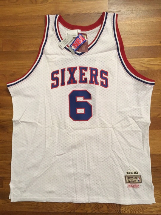 BNWT Authentic Mitchell & Ness 76ers Sixers Julius Erving Jersey size 56 NWT 3XL