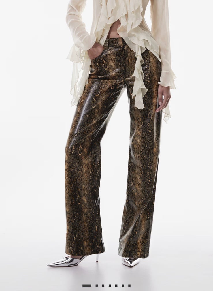 Snake print trousers 8