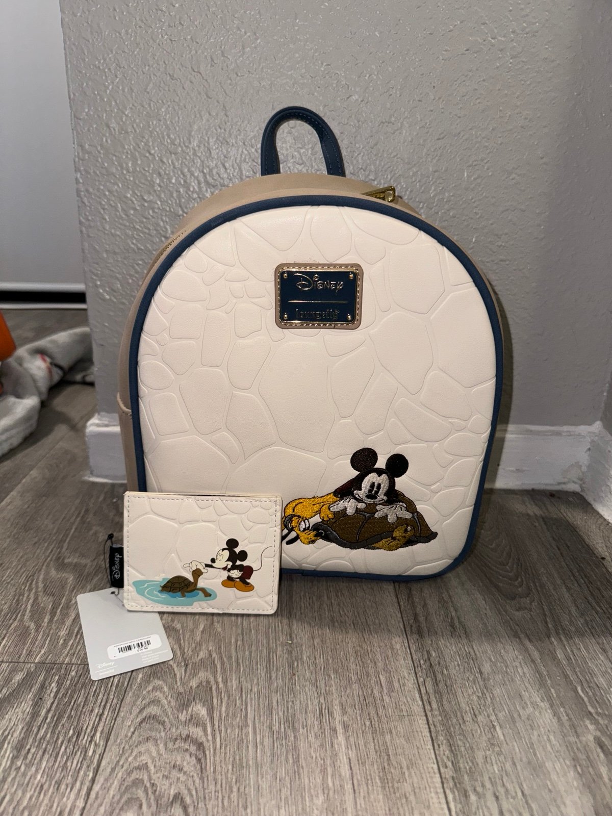 Loungefly Disney Mickey Mouse Turtle Shell Mini Backpack & Wallet