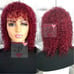 100% human hair water wave red wig