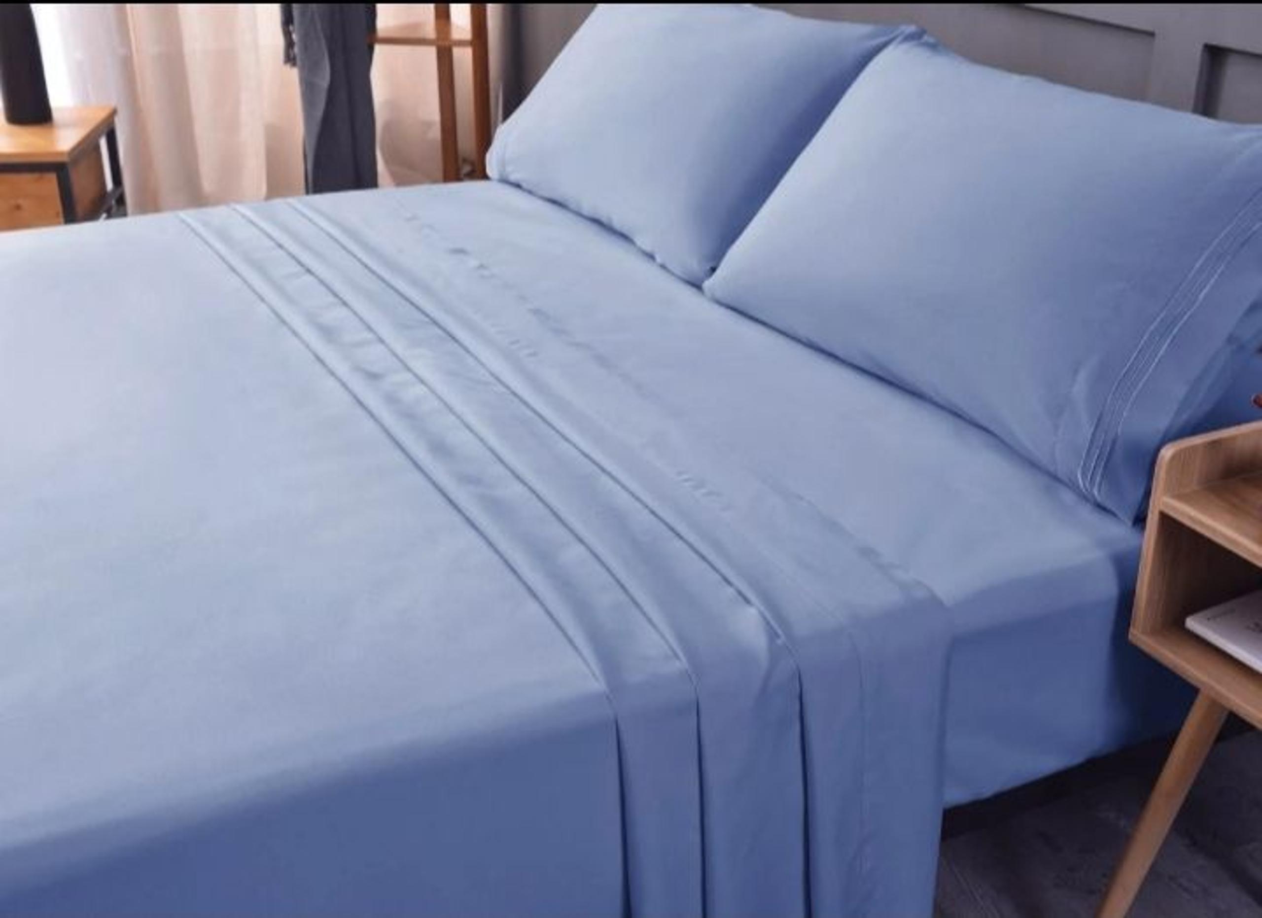 KING SIZE BAMBOO SHEET SET BLUE
