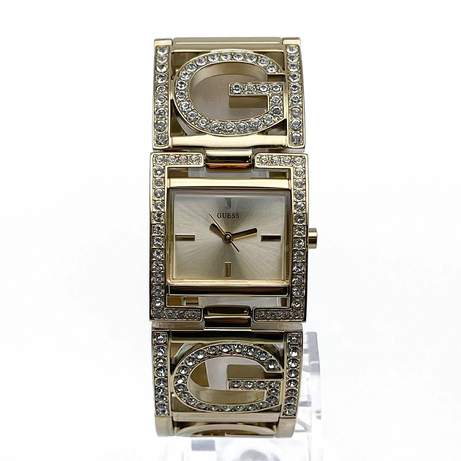 Guess G Link 26mm Steel Gold Tone Champagne Dial Ladies Quartz Watch U13530L1