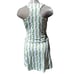 Boast Court White Green Floral Toile Racerback Sleeveless Tennis Dress Small