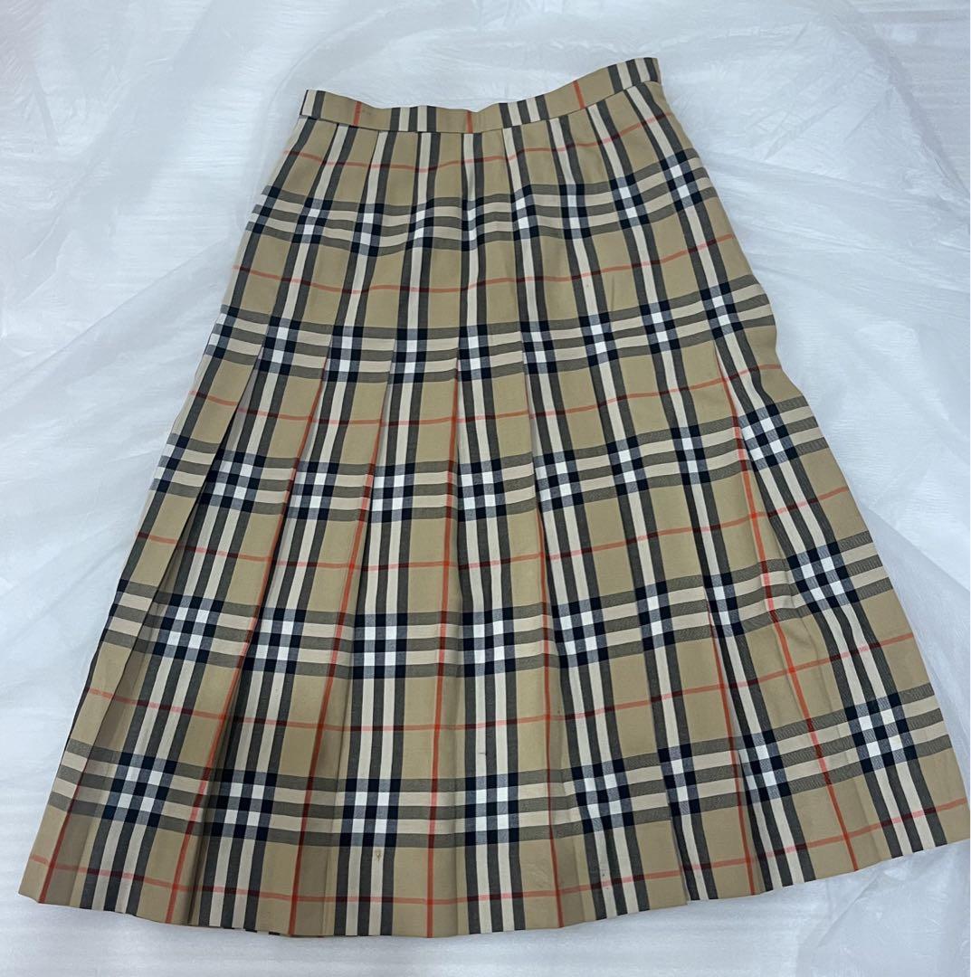 【BURBERRY】Knee-length Pleated Skirt