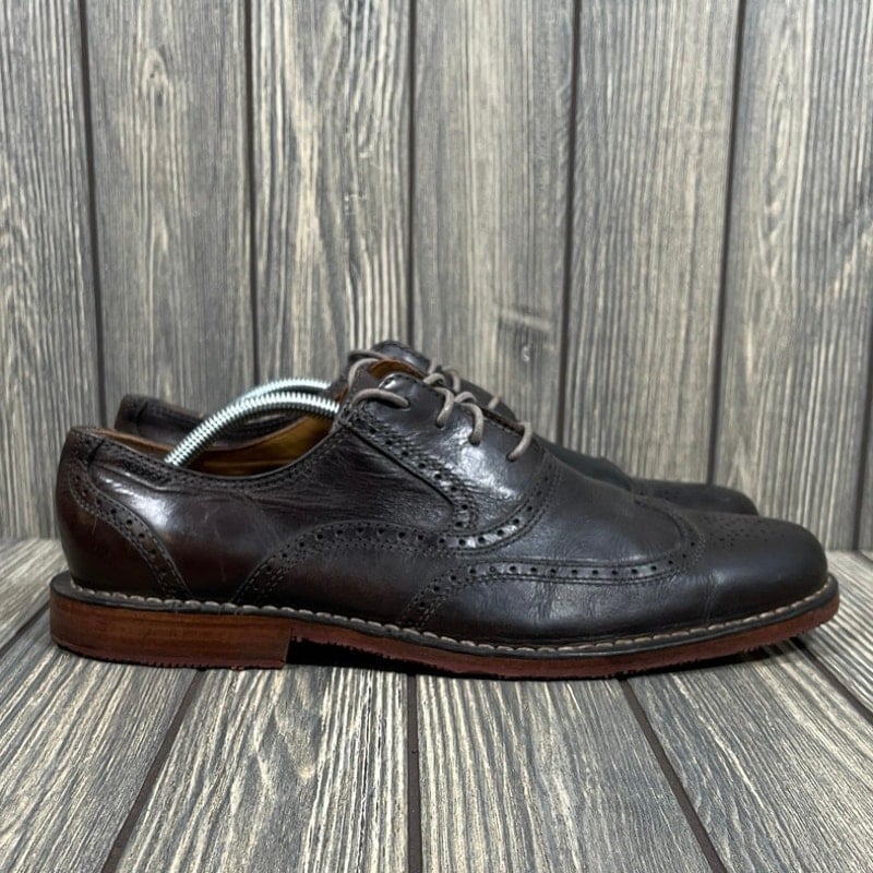 Sebago Brattle Wingtip Leather Oxford Dress Shoes Brown Men Sz 11.5 Career