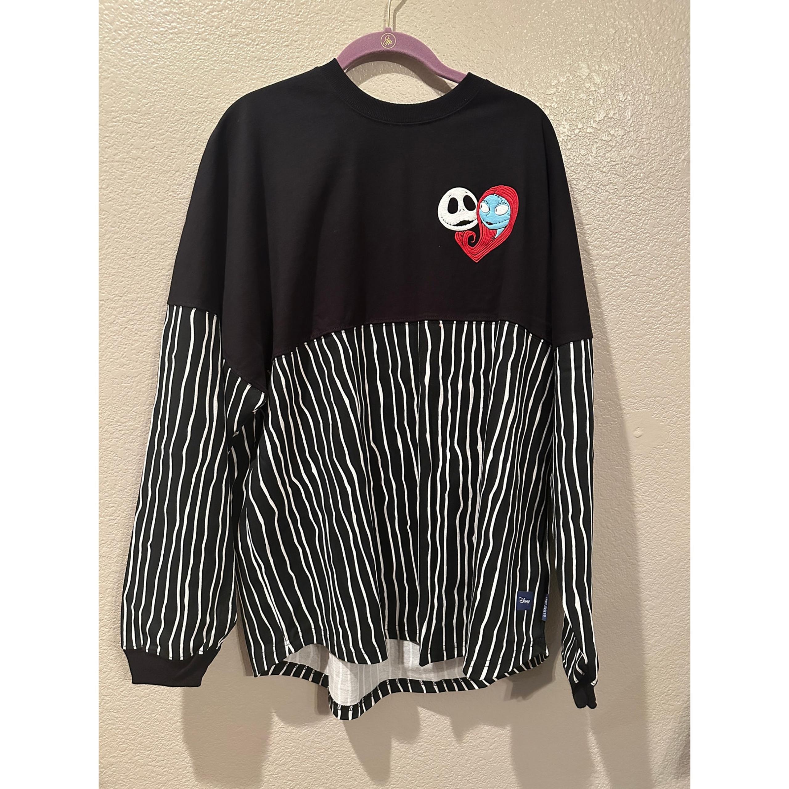 NWT Nightmare Before Christmas Jack and Sally Stripped Spirit Jersey XL XXL