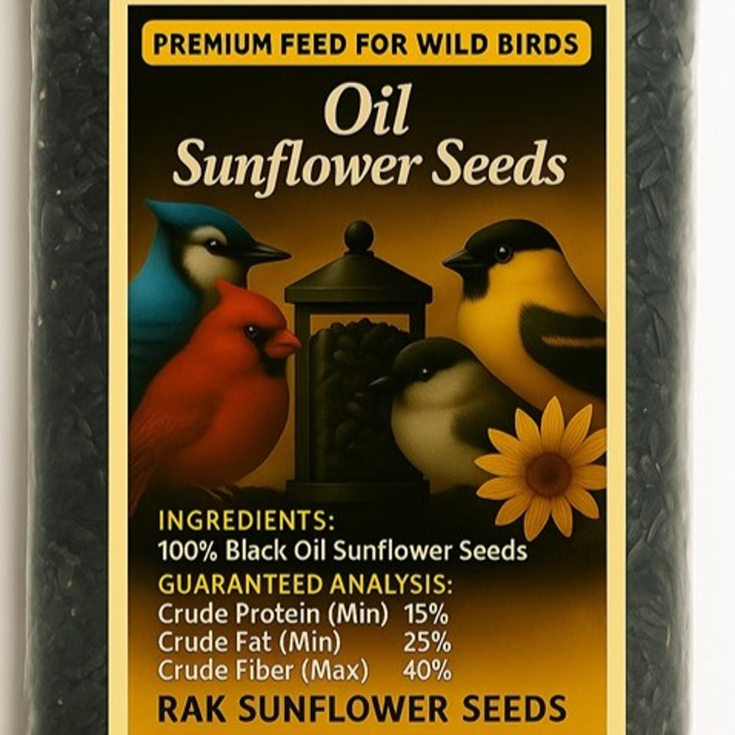 Black Oil Sunflower Seed Wild Bird Feeding USA Grown Blue Jay's Cardinals 2lbs