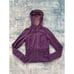 Lululemon Purple Peacock Feather Full Zip Reversible Hoodie Jacket Size 8