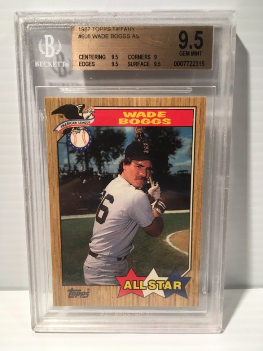 Wade Boggs 1987 Topps Tiffany All Star BGS 9.5