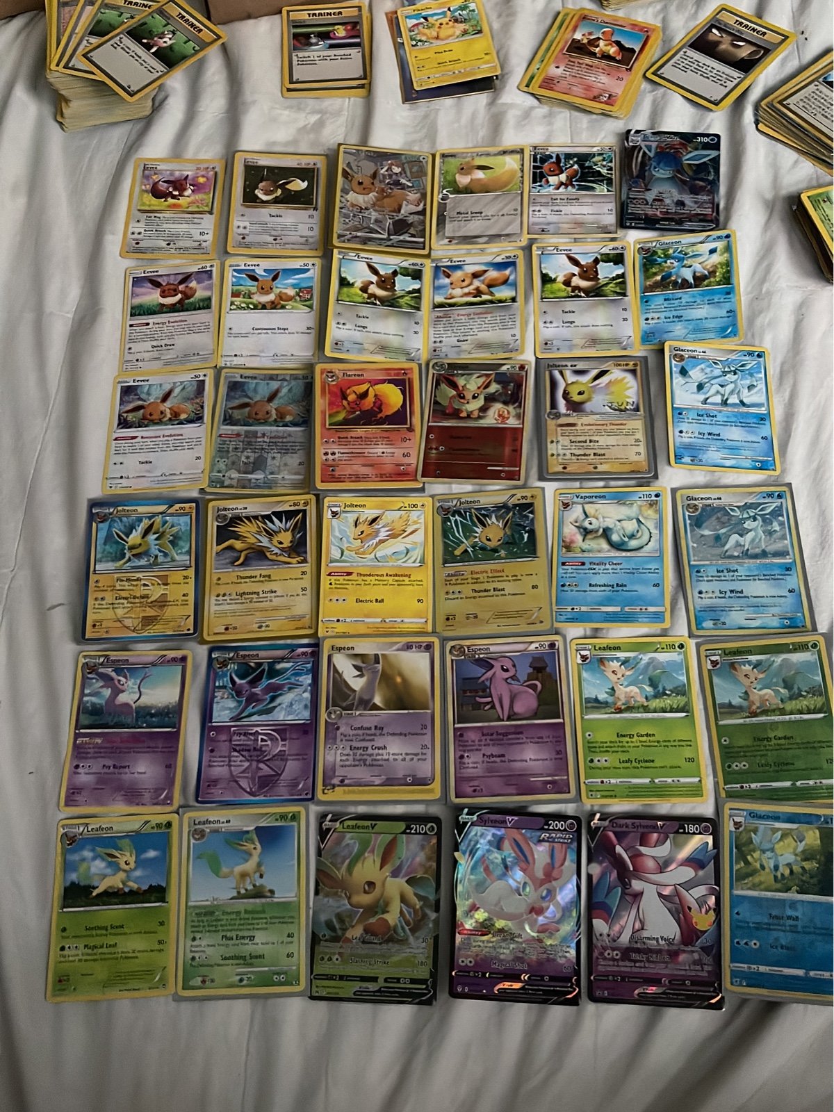 Huge Eevee/Eeveelutions Bundle Jolteon Flareon Vaporeon Espeon Glaceon
