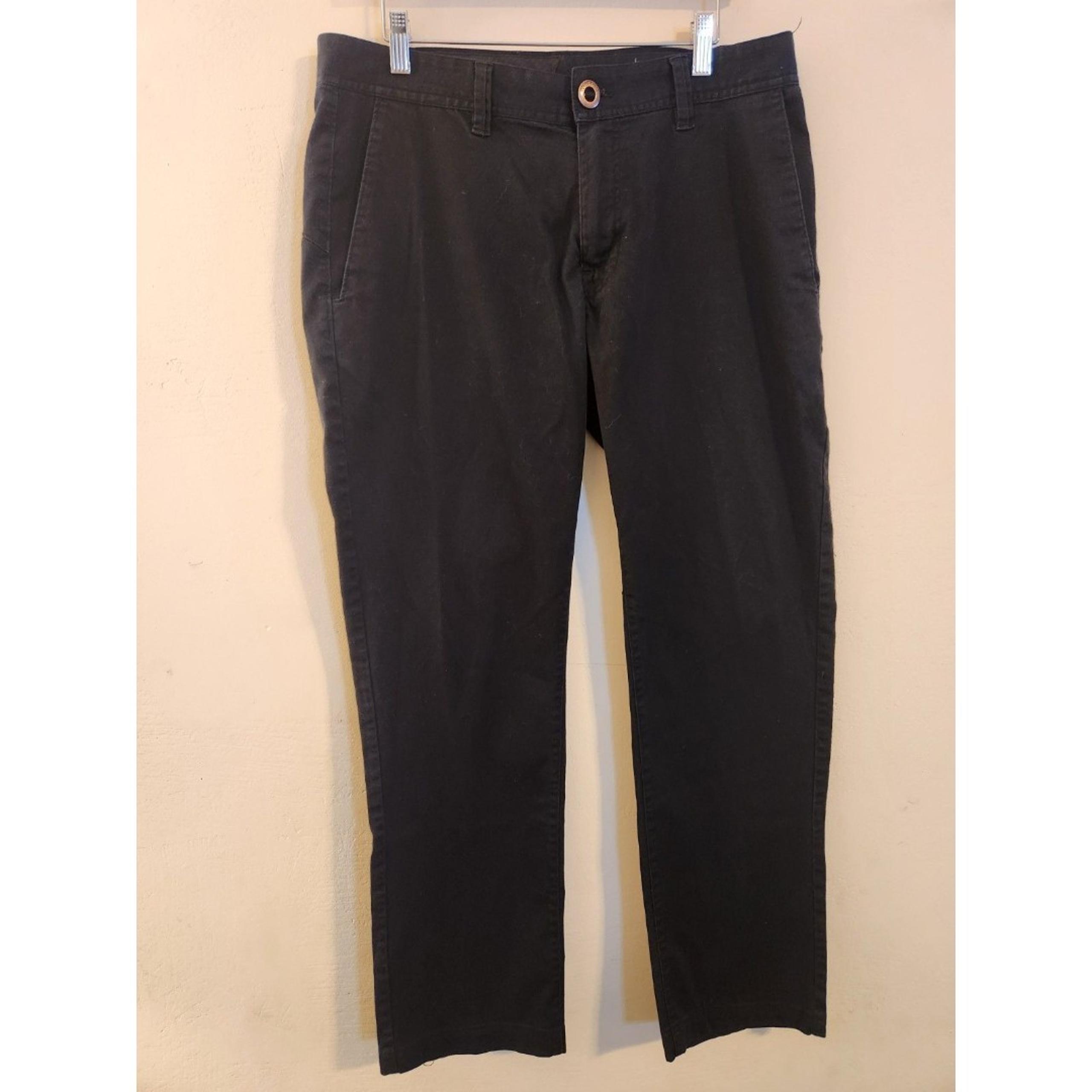 Volcom True To This Men's Size 34 X30Black  Straight Leg Chino Pants