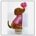 Dachshund Valentine’s Day wall flower plug