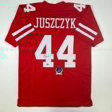 Autographed/Signed Kyle Juszczyk San Francisco Red Jersey Beckett BAS COA