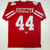 Autographed/Signed Kyle Juszczyk San Francisco Red Jersey Beckett BAS COA