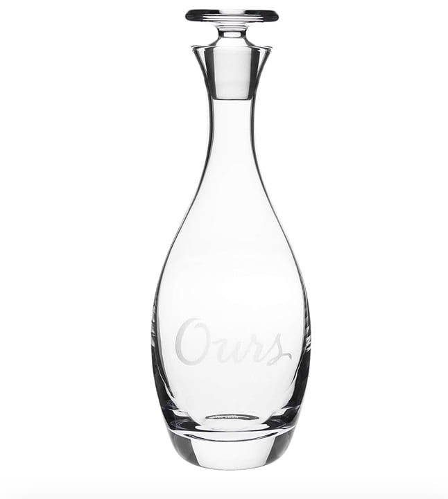 Kate Spade New York OURS Two of a Kind Crystal Glass Decanter 11.5 LENOX #8305