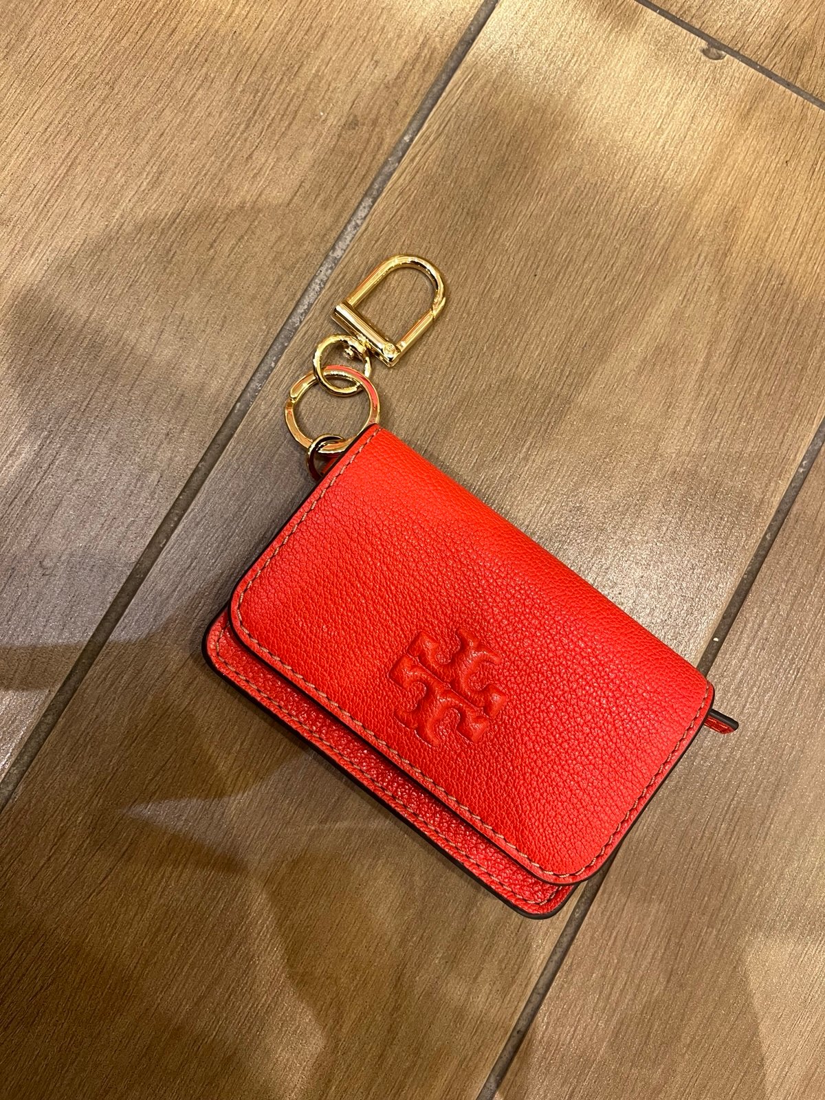 25年★Tory Burch Thea Flap Card Case 162924 Tory Burch Thea Flap Card Case In Poppy Red # 162924