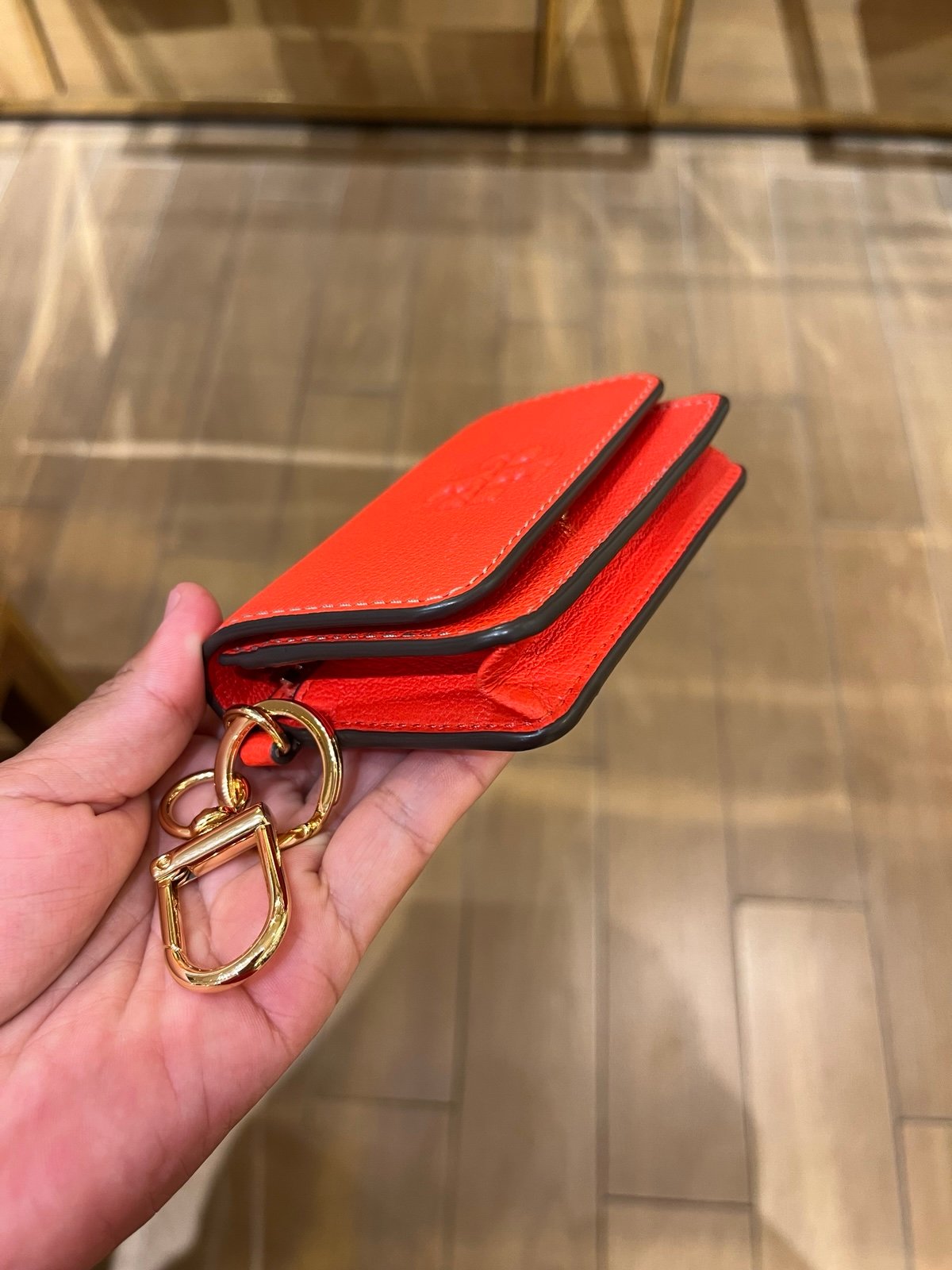 Tory Burch Thea Flap Card Case In Poppy Red # 162924
