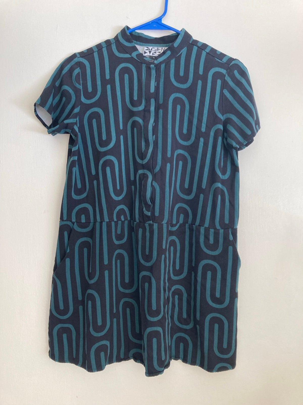 Dusen Dusen Paper Clip Button up Dress Small